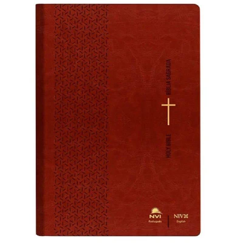 Bíblia – Nvi – Bilingue Português-Inglês – Marrom – Rema Livraria Evangélica